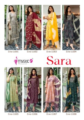Sara vol 11 by Mystic 9 premium capsule foil printed suit collection readymade suit catalogs