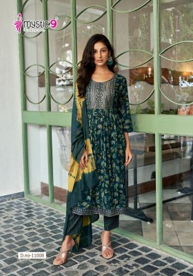 Sara vol 11 by Mystic 9 premium capsule foil printed suit collection readymade suit catalogs