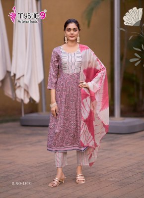 Sara vol 15 by Mystic 9 Premium Quality capsule foil printed readymade suit collection at affordable rate  readymade suit catalogs