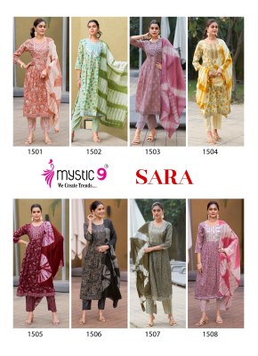 Sara vol 15 by Mystic 9 Premium Quality capsule foil printed readymade suit collection at affordable rate  readymade suit catalogs