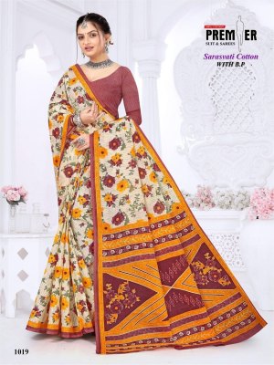 Sarasvati Vol 1 by Premier Pure Cotton printed exclusive saree with blouse collection in affordable rate sarees catalogs
