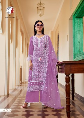 Sargam 2 by anju fabric pure muslin Light colour top with bottom and dupatta in low rate readymade suit catalogs