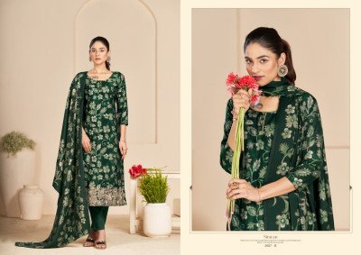 Sargam Simran Pure Viscose Modal Muslin Unstitched Dress Material with Foil Print Embroidered Dupatta Wholesale dress material catalogs
