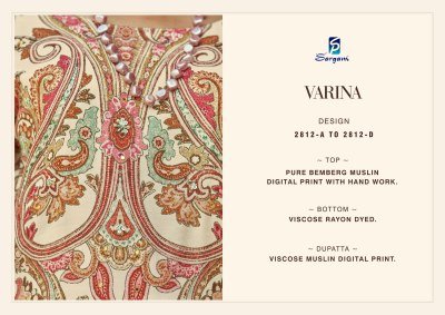 Sargam Varina Pure Viscose Muslin Designer Dress Material Collection dress material catalogs