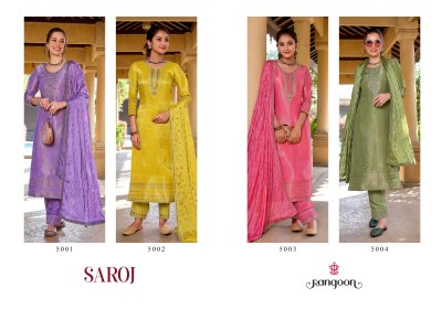 Saroj by Rangoon Fancy Aari Work kurti pant and dupatta catalogue readymade suit catalogs