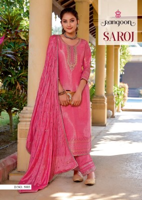 Saroj by Rangoon Fancy Aari Work kurti pant and dupatta catalogue readymade suit catalogs