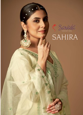 Sarvada creation by sahira cambric cotton embroidered readymade suit catalogue at affordable rate Amavi