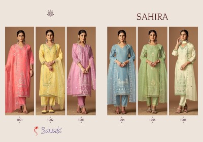 Sarvada creation by sahira cambric cotton embroidered readymade suit catalogue at affordable rate readymade suit catalogs