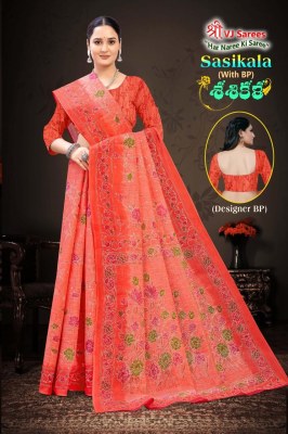 Sasikala vol 1 by VJ Exclusive Heavy Cotton Printed fancy saree with fancy blouse catalog sarees catalogs