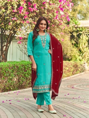 Satvika by Aanchi Roman Simmer Super Quality Readymade suit catalogue at affordable rate readymade suit catalogs