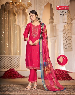 Savri vol 1 by Taniksh Vertical embroidered kurti top with dupatta collection at budget price readymade suit catalogs