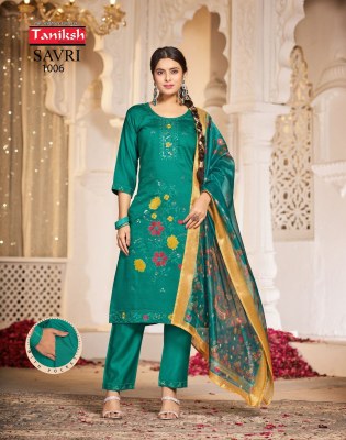 Savri vol 1 by Taniksh Vertical embroidered kurti top with dupatta collection at budget price readymade suit catalogs