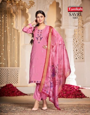 Savri vol 1 by Taniksh Vertical embroidered kurti top with dupatta collection at budget price readymade suit catalogs