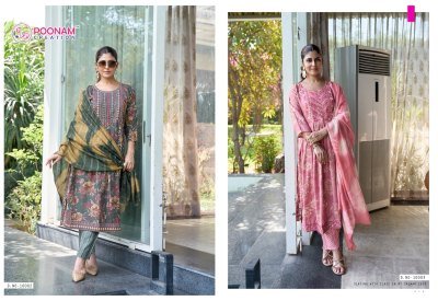 Sawaraa vol 10 by poonam foil printed capsule fabric fancy suit collection in amavi expo readymade suit catalogs