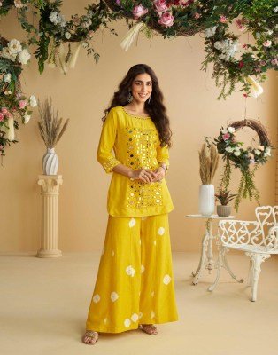 Sayuri Designer Amara Premium Real Silk Dress Material Top with Plazzo Organza Dupatta Wholesale readymade suit catalogs