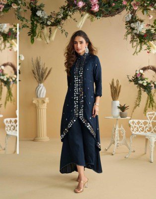 Sayuri Designer Amara Premium Real Silk Dress Material Top with Plazzo Organza Dupatta Wholesale readymade suit catalogs