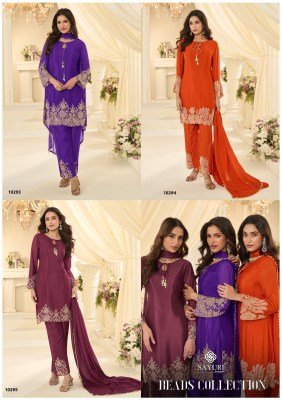 Sayuri Designer Beads Collection Real Chinon Silk Pakistani Suit readymade suit catalogs