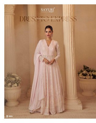 Sayuri Designer Chaavi Real Georgette Lucknavi Chikankari Plazzo Suit readymade suit catalogs
