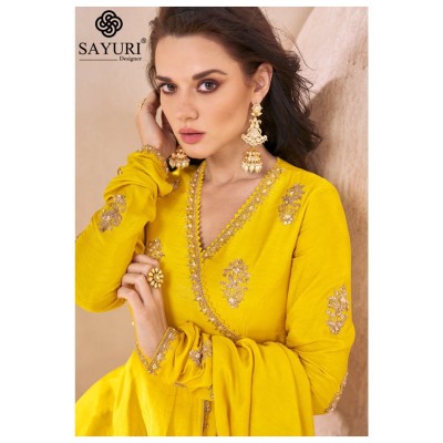 Sayuri Designer Diva Design No 5488 5489 5490 Premium Silk Readymade Gown Dress Wholesale Sale readymade suit catalogs
