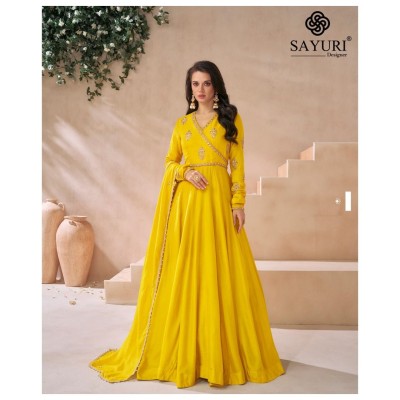 Sayuri Designer Diva Design No 5488 5489 5490 Premium Silk Readymade Gown Dress Wholesale Sale readymade suit catalogs