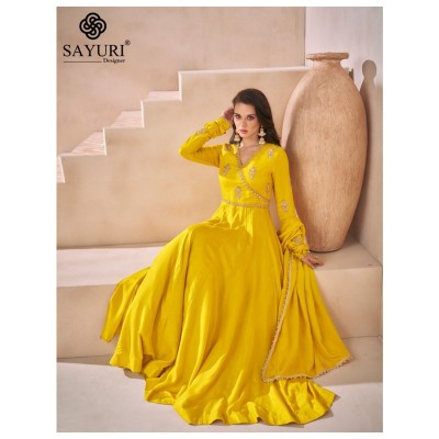 Sayuri Designer Diva Design No 5488 5489 5490 Premium Silk Readymade Gown Dress Wholesale Sale readymade suit catalogs