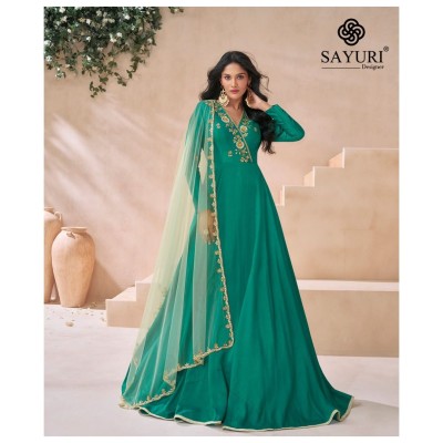 Sayuri Designer Diva Design No 5488 5489 5490 Premium Silk Readymade Gown Dress Wholesale Sale readymade suit catalogs