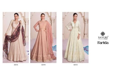 Sayuri Designer Farida Readymade Party Wear Gown Dress wholesaler  kurtis catalogs