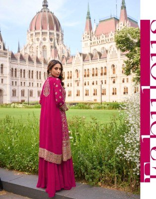 Sayuri Designer Isha Premium Georgette Shrug Set Heavy Embroidery And Bead Work, Matching Blouse And Palazzo Wholesale kurtis catalogs