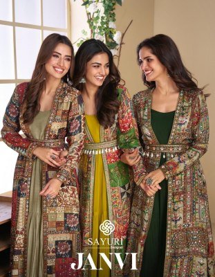 Sayuri Designer Janvi Hand Embellished Real Georgette Shrug with Pure Silk Lining Wholesale gown catalogs