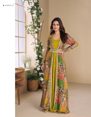 Sayuri Designer Janvi Hand Embellished Real Georgette Shrug with Pure Silk Lining Wholesale gown catalogs