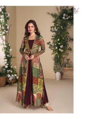 Sayuri Designer Janvi Hand Embellished Real Georgette Shrug with Pure Silk Lining Wholesale gown catalogs