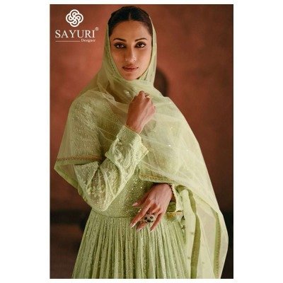 Sayuri Designer Kavya Georgette Readymade Gown Dress Wholesale Price  readymade suit catalogs