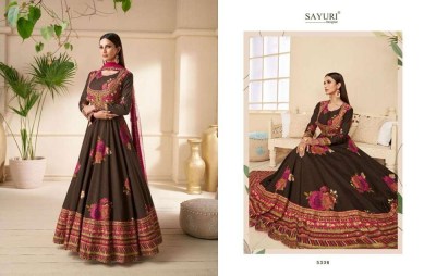 Sayuri Designer Khwaab Real Georgette Embroidered Party Wear Readymade Gown Dress Wholesale rate in Surat   kurtis catalogs
