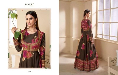 Sayuri Designer Khwaab Real Georgette Embroidered Party Wear Readymade Gown Dress Wholesale rate in Surat   kurtis catalogs