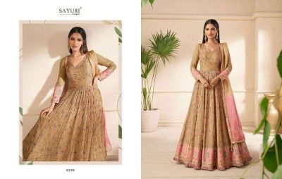 Sayuri Designer Khwaab Real Georgette Embroidered Party Wear Readymade Gown Dress Wholesale rate in Surat   kurtis catalogs