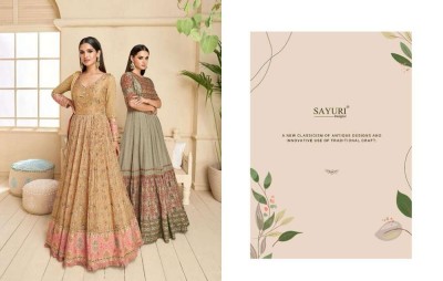 Sayuri Designer Khwaab Real Georgette Embroidered Party Wear Readymade Gown Dress Wholesale rate in Surat   kurtis catalogs