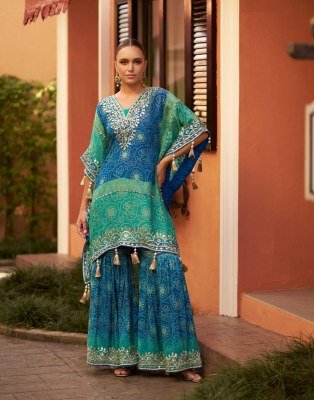 Sayuri Designer Magic Catalog Free Size Stitched Kaftan with Gharara Wholesale Product readymade suit catalogs