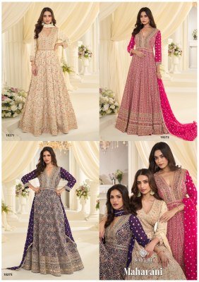 Sayuri Designer Maharani Collection Real Georgette Zarkan Work Gown readymade suit catalogs