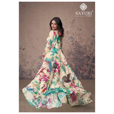 Sayuri Designer Masakali Pure French Crepe Silk Embroidered  Crop Top Readymade Collection Suits wholesale price  readymade suit catalogs
