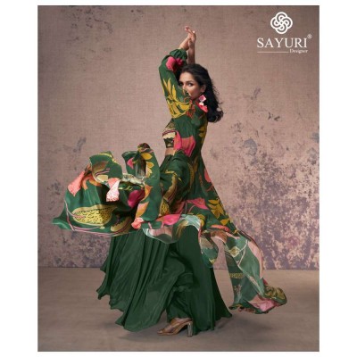 Sayuri Designer Masakali Pure French Crepe Silk Embroidered  Crop Top Readymade Collection Suits wholesale price  readymade suit catalogs