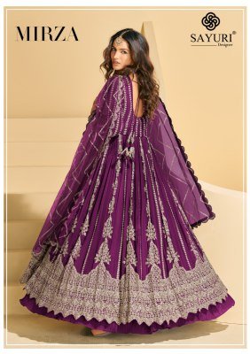 Sayuri Designer Mirza Premium Real Chinon Silk Embroidered Gown with Skirt And Dupatta Stitched Wholesale Product readymade suit catalogs