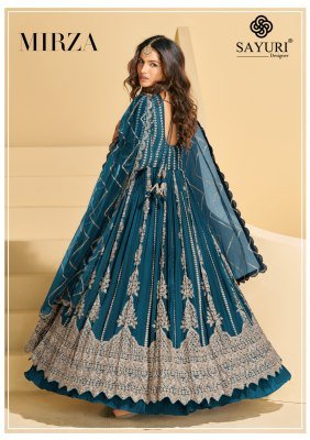 Sayuri Designer Mirza Premium Real Chinon Silk Embroidered Gown with Skirt And Dupatta Stitched Wholesale Product readymade suit catalogs