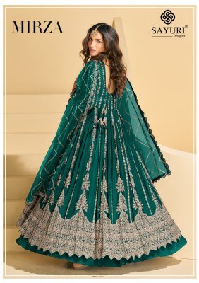 Sayuri Designer Mirza Premium Real Chinon Silk Embroidered Gown with Skirt And Dupatta Stitched Wholesale Product readymade suit catalogs