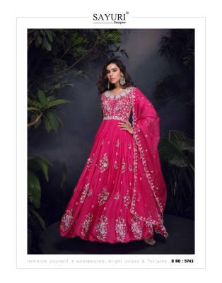 Sayuri Designer Mrunal Design no 5742 and 5743 Readymade Gown Dress Wholesale  readymade suit catalogs