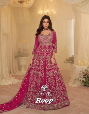 Sayuri Designer Roop Premium Georgette Embroidered Top And Skirt wholesale catalogs