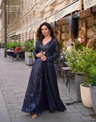 Sayuri Designer Rubal Catalog Premium Georgette Embroidered Jacket with Palazzo Dress material Catalogs Wholesael  readymade suit catalogs