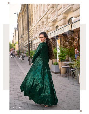 Sayuri Designer Rubal Catalog Premium Georgette Embroidered Jacket with Palazzo Dress material Catalogs Wholesael  readymade suit catalogs