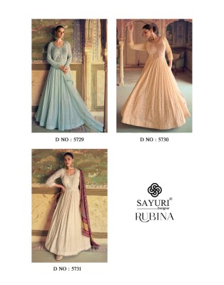 Sayuri Designer Rubina 5729.5730.5731 Series Readymade Gown Dress Wholesale Price  readymade suit catalogs