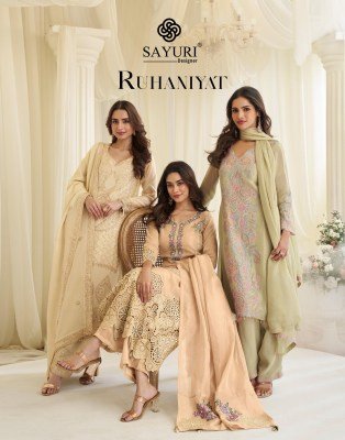 Sayuri Designer Ruhaniyat  Premium Simar Silk Pakistani Suits  Sayuri designer 