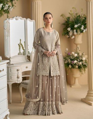Sayuri Designer Sana Premium Real Georgette And Net Suit  Heavy Embroidered Beads Work Top with Plazzo Pant and Dupatta Wholesale kurtis catalogs